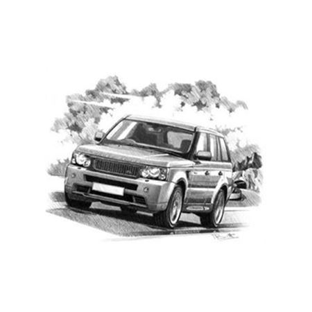 Range Rover Sport HST 2005-2009 Personalised Portrait in Colour - RA1540COL